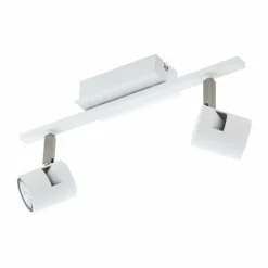 Luminaires Eglo Spot Eglo VERGIANO Nickel mat, Blanc, 2 lumières* Spots Et Projecteurs