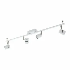 Luminaires Eglo Spot Eglo VERGIANO Nickel mat, Blanc, 4 lumières* Spots Et Projecteurs