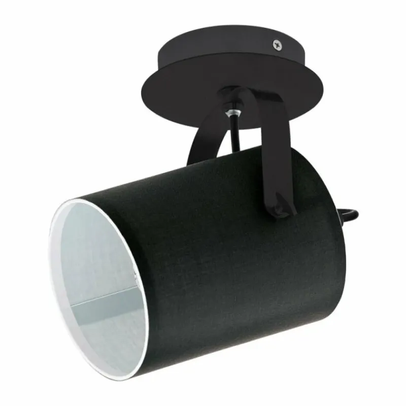 Lampes En Tissu-Luminaires Eglo Spot Eglo VILLABATE Noir, 1 lumière