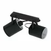 Lampes En Tissu-Luminaires Eglo Spot Eglo VILLABATE Noir, 2 lumières