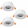 Luminaires Eglo Spot encastrable - kit de 3 Eglo CALONGE LED Blanc, 3 lumières* Luminaires Encastrés