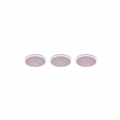 Luminaires Trio Spot encastrable - kit de 3 Trio ARGUS LED Blanc, 6 lumières, Télécommandes, Changeur de couleurs* Luminaires Encastrés