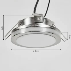 hofstein Spot encastrable Percoq LED Nickel mat, 1 lumière