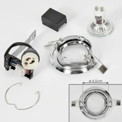 hofstein Spot encastrable Vibersviller LED Chrome, 1 lumière