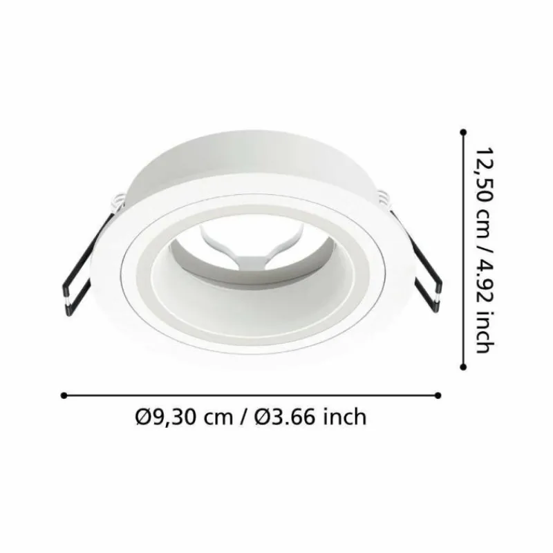 Luminaires Eglo Spot encastrable Eglo CAROSSO Blanc, 1 lumière* Luminaires Encastrés