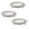 Luminaires Eglo Spot encastrable Eglo FUEVAC LED Nickel mat, 3 lumières, Changeur de couleurs* Luminaires Encastrés