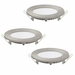 Luminaires Eglo Spot encastrable Eglo FUEVAC LED Nickel mat, 3 lumières, Changeur de couleurs* Luminaires Encastrés