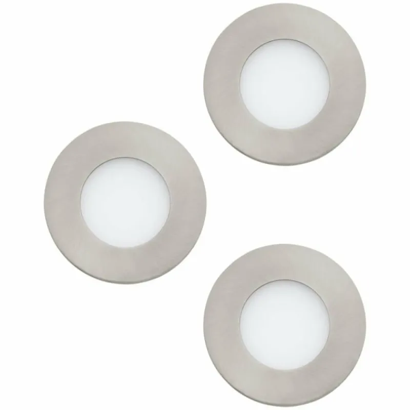Luminaires Eglo Spot encastrable Eglo FUEVA LED Nickel mat, 3 lumières* Luminaires Encastrés