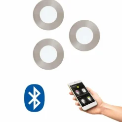 Luminaires Eglo Spot encastrable Eglo FUEVA-C LED Nickel mat, 3 lumières