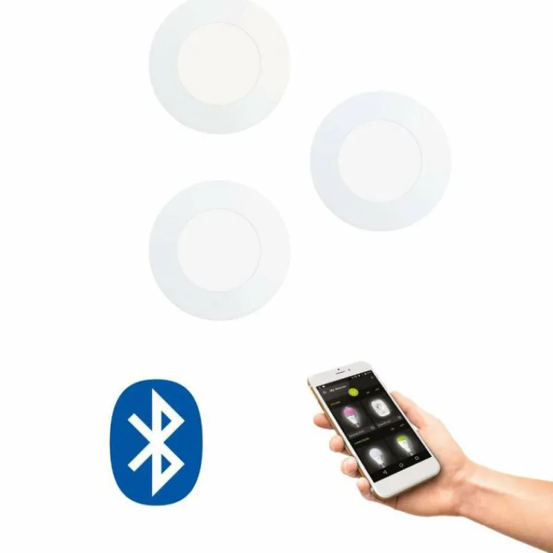 Luminaires Eglo Spot encastrable Eglo FUEVA-C LED Blanc, 3 lumières