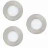 Luminaires Eglo Spot encastrable Eglo FUEVA-Z LED Nickel mat, 3 lumières