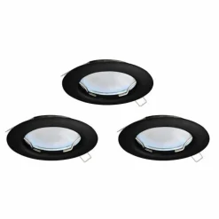 Luminaires Eglo Spot encastrable Eglo PENETO LED Noir, 3 lumières* Luminaires Encastrés