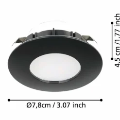 Luminaires Eglo Spot encastrable Eglo PINEDA LED Noir, 1 lumière* Luminaires Encastrés