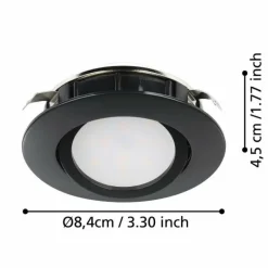 Luminaires Eglo Spot encastrable Eglo PINEDA LED Noir, 1 lumière* Luminaires Encastrés