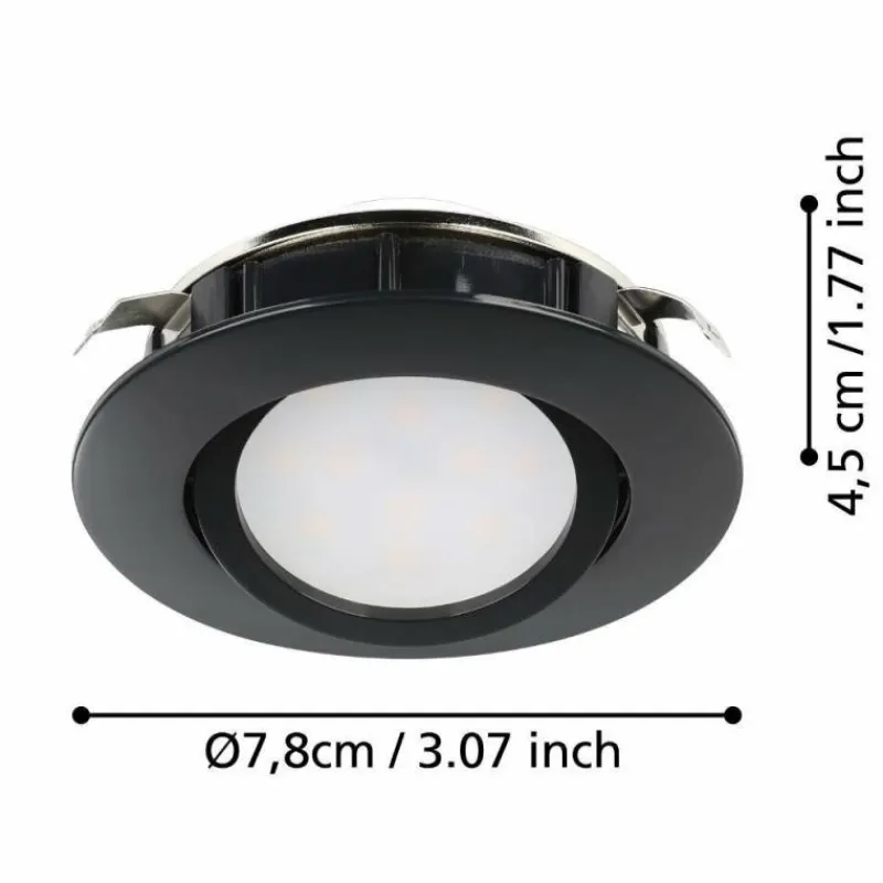 Luminaires Eglo Spot encastrable Eglo PINEDA LED Noir, 3 lumières* Luminaires Encastrés