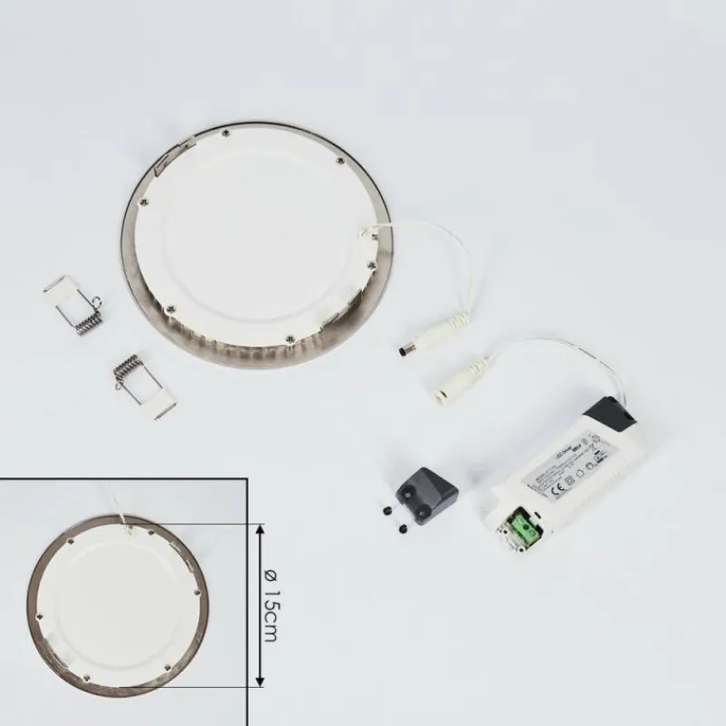 hofstein Spot encastrable Finsrud LED Nickel mat, 1 lumière