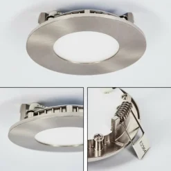 hofstein Spot encastrable Finsrud LED Nickel mat, 1 lumière