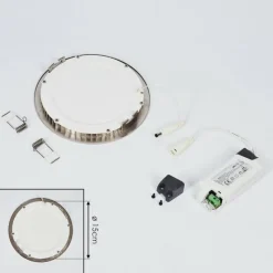 hofstein Spot encastrable Finsrud LED Nickel mat, 1 lumière