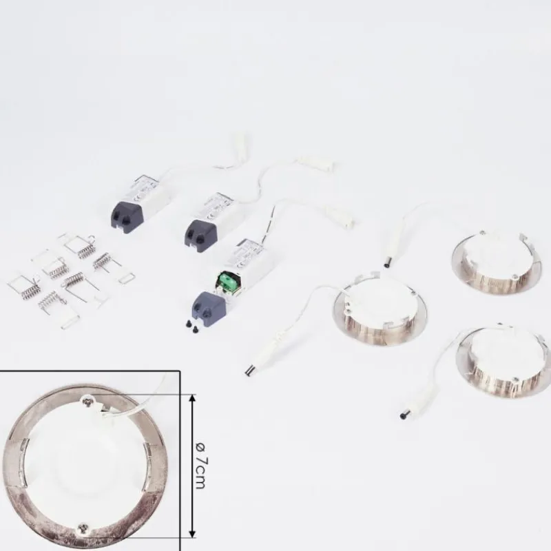 hofstein Spot encastrable Finsrud LED Nickel mat, 1 lumière