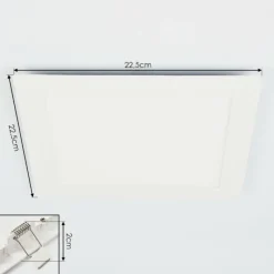 hofstein Spot encastrable Finsrud LED Blanc, 1 lumière