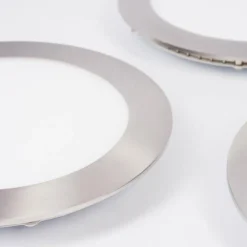 hofstein Spot encastrable Finsrud LED Nickel mat, 1 lumière, Télécommandes, Changeur de couleurs