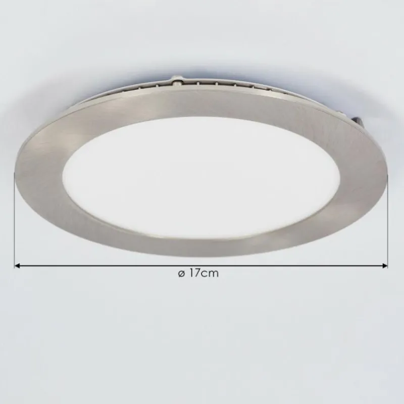 hofstein Spot encastrable Finsrud LED Nickel mat, 1 lumière, Télécommandes, Changeur de couleurs