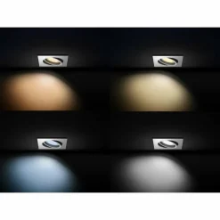 Luminaires Philips Spot encastrable, kit d'extension Philips Hue Ambiance White Milliskin Argenté, 1 lumière, Télécommandes