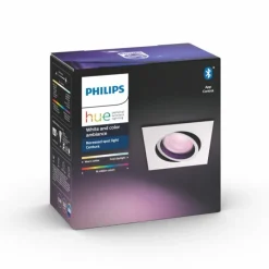 Luminaires Philips Spot encastrable, kit d'extension Philips Hue Ambiance White & Color Centura Blanc, 1 lumière, Changeur de couleurs