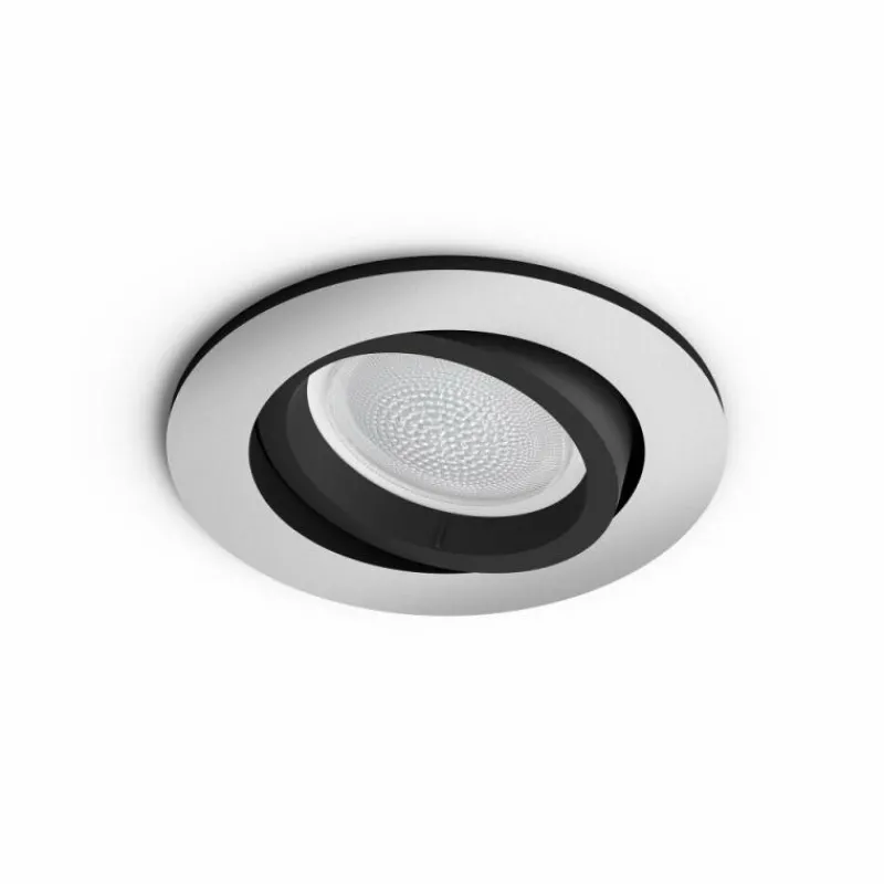 Luminaires Philips Spot encastrable, kit d'extension Philips Hue Ambiance White & Color Centura Argenté, 1 lumière, Changeur de couleurs