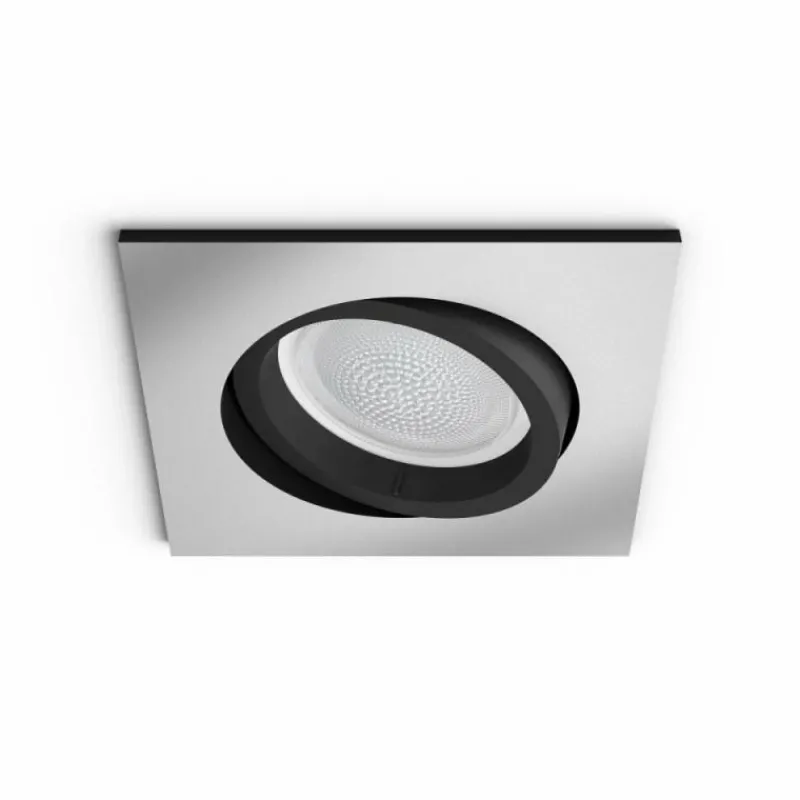 Luminaires Philips Spot encastrable, kit d'extension Philips Hue Ambiance White & Color Centura Argenté, 1 lumière, Changeur de couleurs