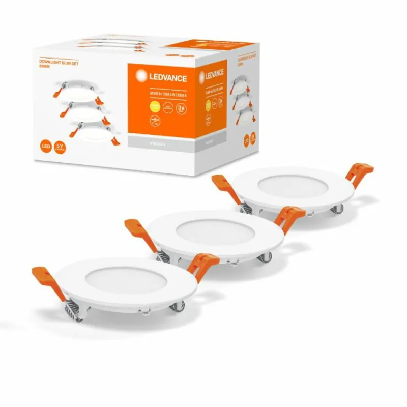 Luminaires Ledvance Spot encastrable LEDVANCE DOWNLIGHT SLIM Blanc, 3 lumières* Luminaires Encastrés