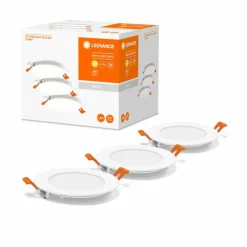 Luminaires Ledvance Spot encastrable LEDVANCE DOWNLIGHT SLIM Blanc, 3 lumières* Luminaires Encastrés