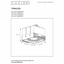 Luminaires Lucide Spot encastrable Lucide TRIMLESS Noir, 1 lumière* Luminaires Encastrés