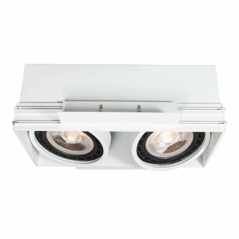 Luminaires Lucide Spot encastrable Lucide TRIMLESS Blanc, 2 lumières* Luminaires Encastrés