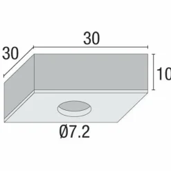 Luminaires Scandinaves-Luminaires Nordlux Spot encastrable Nordlux TIP Zingué, 1 lumière
