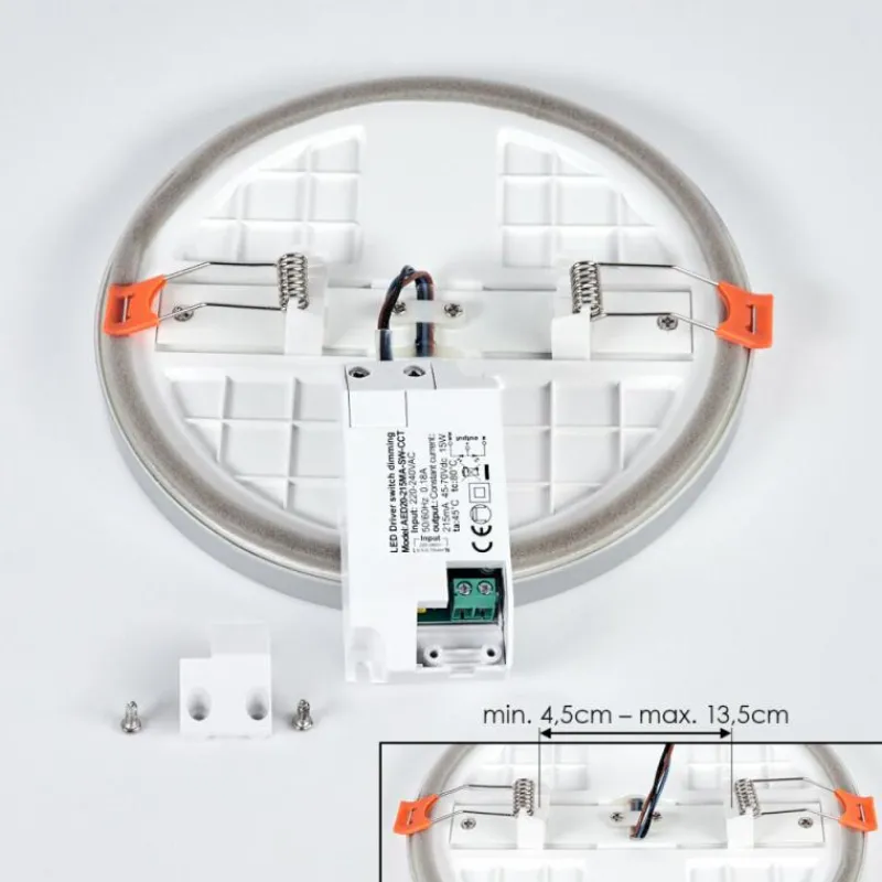 hofstein Spot encastrable Pawcatuck LED Chrome, Blanc, 1 lumière