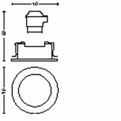 Luminaires Philips Spot encastrable Philips Hue Centura LED Blanc, 1 lumière, Changeur de couleurs