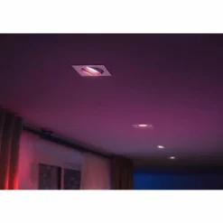 Luminaires Philips Spot encastrable Philips Hue Centura LED Blanc, 1 lumière, Changeur de couleurs