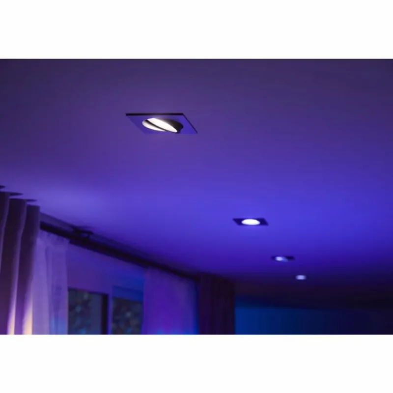 Luminaires Philips Spot encastrable Philips Hue Centura LED Blanc, 1 lumière, Changeur de couleurs