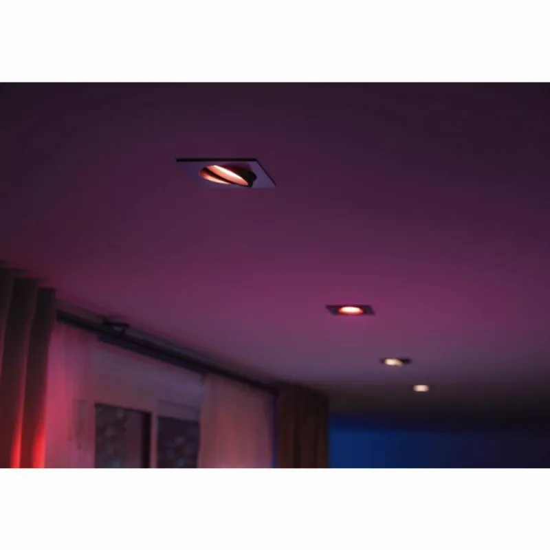 Luminaires Philips Spot encastrable Philips Hue Centura LED Blanc, 1 lumière, Changeur de couleurs