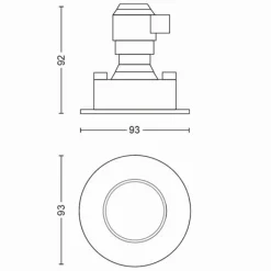 Luminaires Philips Spot encastrable Philips Hue Adore LED Aluminium, 1 lumière, Télécommandes