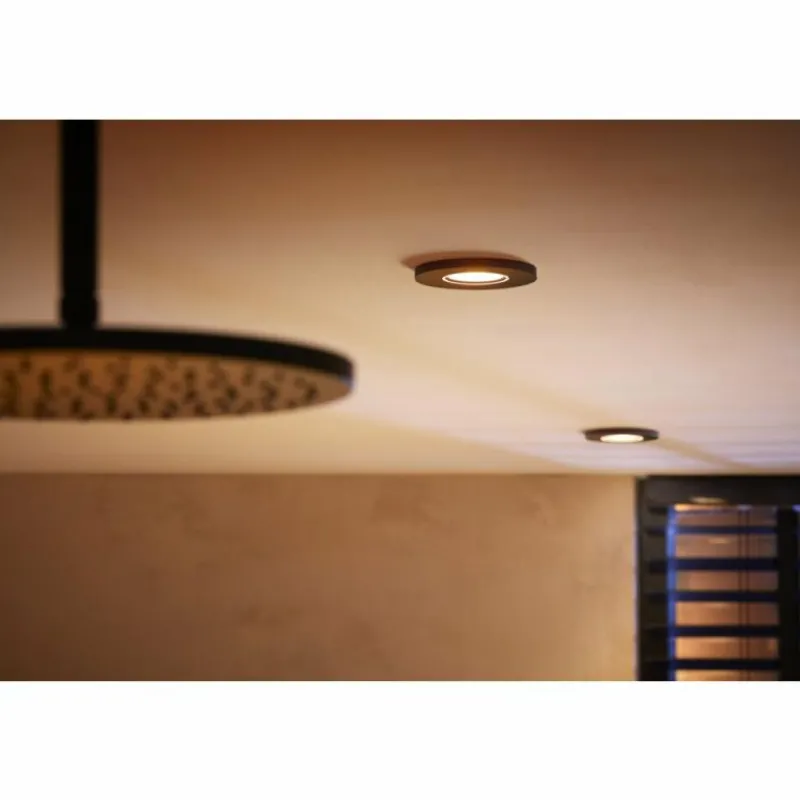 Luminaires Philips Spot encastrable Philips Hue Xamento LED Noir, 3 lumières, Changeur de couleurs