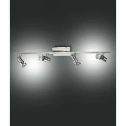 Luminaires Fabas Luce Spot Fabas Luce ALICE Nickel mat, 4 lumières* Spots Et Projecteurs