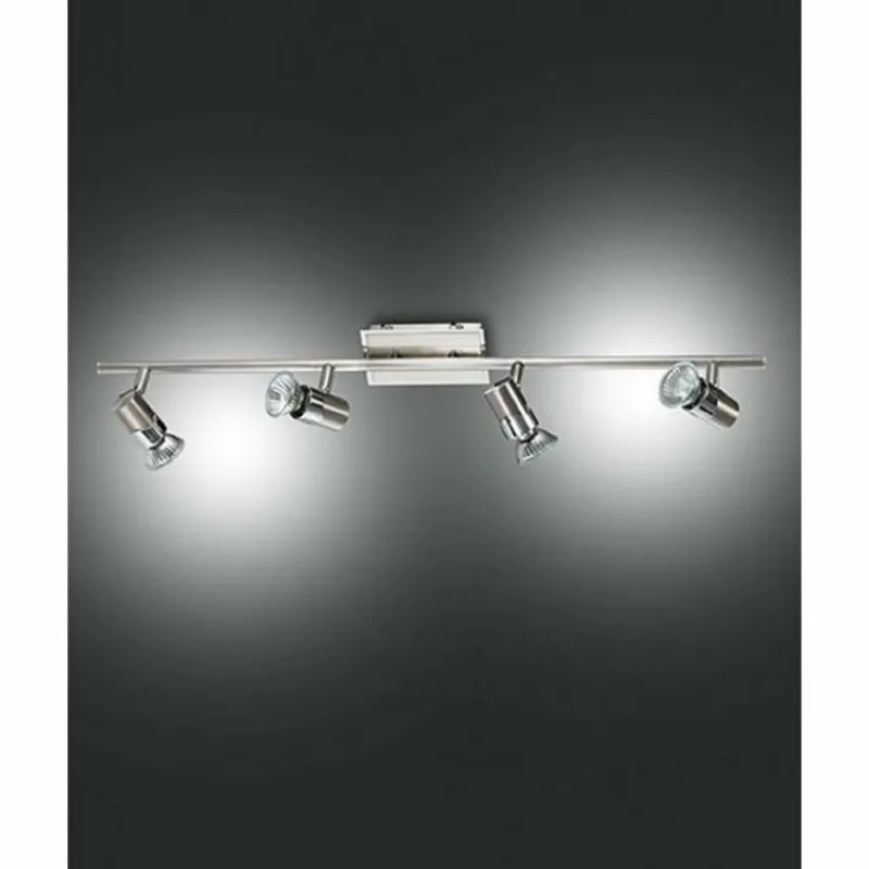 Luminaires Fabas Luce Spot Fabas Luce ALICE Nickel mat, 4 lumières* Spots Et Projecteurs