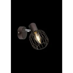 Luminaires Rustiques-Luminaires Globo Lighting Spot Globo Akin Brun, 1 lumière