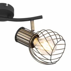 Lampes Dorées-Luminaires Globo Lighting Spot Globo ARGUSTO Noir, 2 lumières