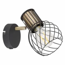 Lampes Dorées-Luminaires Globo Lighting Spot Globo ARGUSTO Noir, 1 lumière