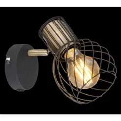 Lampes Dorées-Luminaires Globo Lighting Spot Globo ARGUSTO Noir, 1 lumière