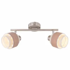 Luminaires Globo Lighting Spot Globo ASHGAAN Nickel mat, 2 lumières* Spots Et Projecteurs
