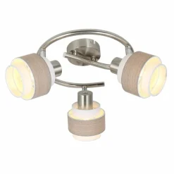 Luminaires Globo Lighting Spot Globo ASHGAAN Nickel mat, 3 lumières* Spots Et Projecteurs